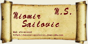 Miomir Sailović vizit kartica